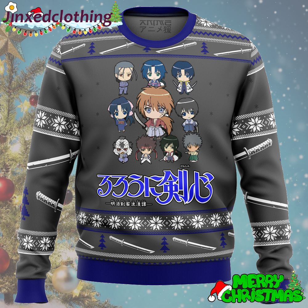 Kenshin Sprites Ugly Christmas Sweater Xmas Holiday Funny 